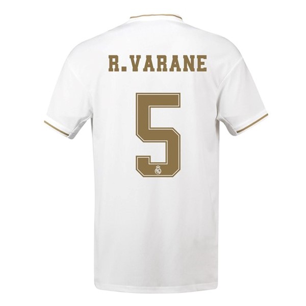 Camiseta Real Madrid NO.5 Varane Primera equipo 2019-20 Blanco